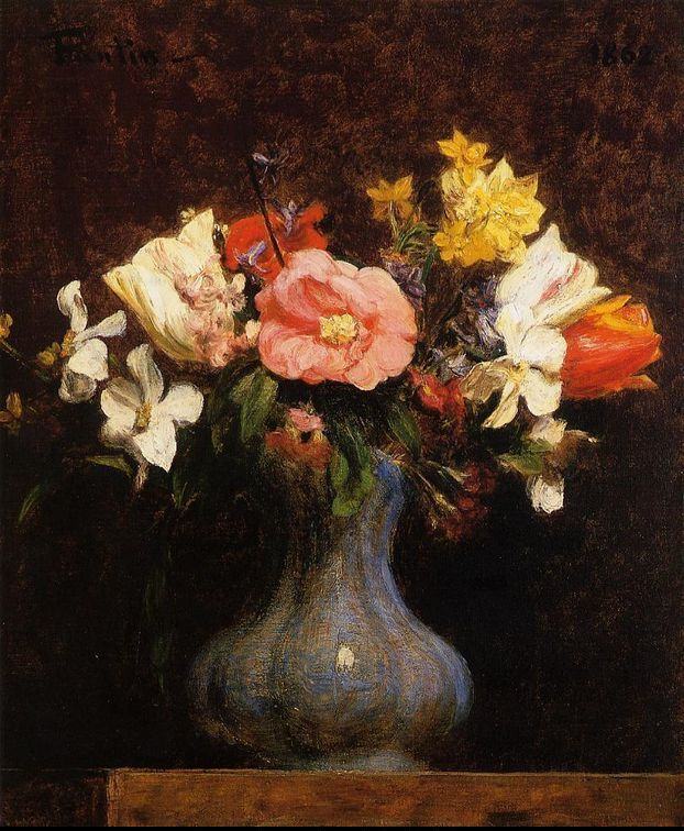 Henri Fantin-Latour Flowers Camelias and Tulips